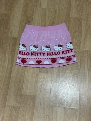 Falda Suéter Rosa Hello Kitty Niña Con Corazones Talla Mediana (7-8) Foto 1 de 3