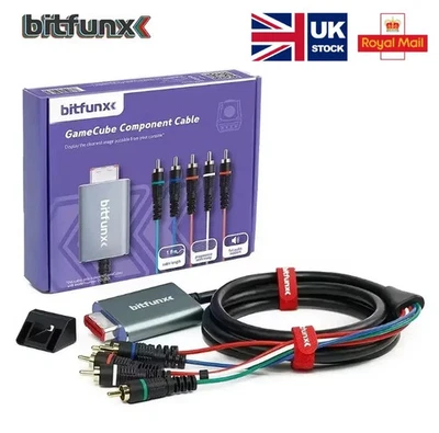 Bitfunx Component Video 5RCA YPbPr Cable Nintendo GameCube Digital AV Output 001 - Image 1 of 4
