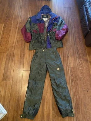 Descente Canada Ski Suit Team Winter Parka Jacket Pants Indian Headdress Vintage - Image 1 of 4