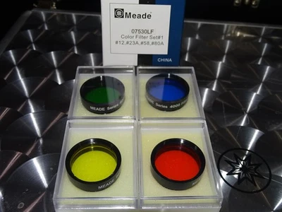 NUEVO Juego de filtros de color Meade Series 4000 07530 #12, #23a, #58, 80a 1,25"" - Nuevo Foto 1 de 4