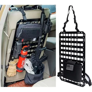 Tactical Rigid MOLLE Panel Vehicle Car Seat Back Shooting Storage 21.5in x 14in - Picture 1 of 10