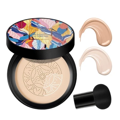 Air Cushion Mushroom Head BB CC Cream Concealer Foundation Moisturizing Makeup - Image 1 of 4