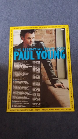 PAUL YOUNG  SIGNED POSTER Cover