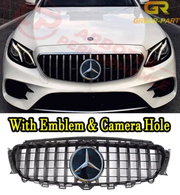 For Mercedes Benz W213 E200 E250 E300 E350 Grill 2016-2020GT R Grille w/Emblem - Изображение 1 из 4