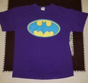 90s Vintage Batman T Shirt Purple Size Medium Graphic Rare TV Movie VTG Amazing - Picture 1 of 6