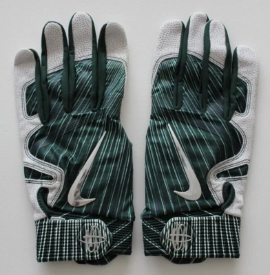 Guantes de bateo Nike Michigan State Huarache Elite para hombre XL Home Pro verde/cromo Foto 1 de 3