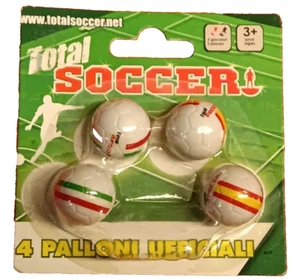 Set 4 Palloni Palle Palline Total Soccer ITALIA SPAGNA per Subbuteo Zeugo - Imagen 1 de 2