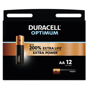 Duracell Optimum AA LR6 MN1500 Alkaline Batteries x 12 **Long Expiry** - Picture 1 of 6