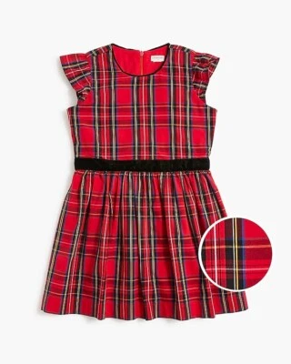NWT J Crew Crewcuts Tartan Plaid Dress Christmas Holiday Red 4 6 7 8 10 NEW Girl - Image 1 of 3