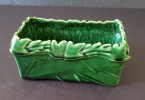 McCoy Green Ivy & Band Ceramic Planter 2.8" Tall x 6" x 3.4" - Picture 1 of 11