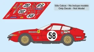 Decals Ferrari 365 GTB/4 Daytona Le Mans 1971 58 1:32 1:43 1:24 1:18 decals - Picture 1 of 1