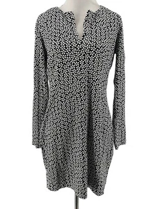 Diane Von Furstenberg Women's Black White Floral Reina Dress Size 6 - Picture 1 of 7