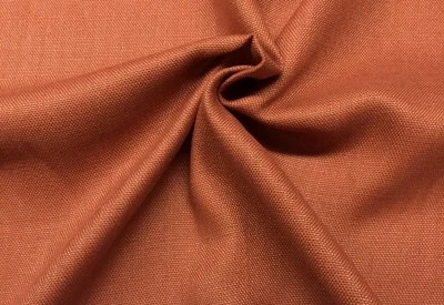 BALLARD DESIGNS GARRISON LINEN RUST ORANGE 21OZ FABRIC BY THE YARD 54"W - Image 1 of 3