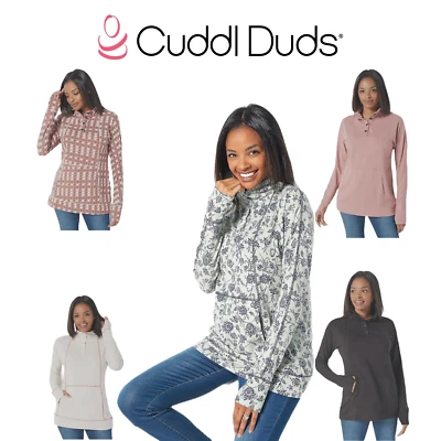 Cuddl Duds Comfortwear Mock Neck Henley Pullover - Image 1 of 4