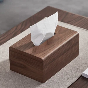 Nussbaum Tissue Box Wohnzimmer Holz Tissue Box edel Schlafzimmer Deko - Bild 1 von 7