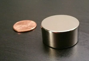 1 Neodymium N52 Disc magnet. Super Strong Rare Earth. 1" x 1/2" Neo Gauss - Picture 1 of 6