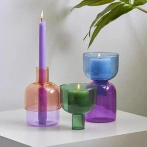 Candelabro Multicolor Pilar Velas Soporte Decoración del Hogar Florero Decorativo - Imagen 1 de 35