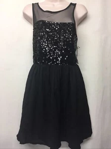 Vestido negro Forever 21 para mujer sin mangas cuello redondo lentejuelas talla varía SM5 - Imagen 1 de 12