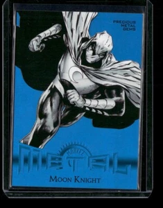 Moon Knight R-43 Retro Blue PMG Gems /50 2024 Upper Deck Marvel Metal Avengers - Picture 1 of 3