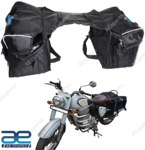 Saddle Bags Black Fits For Royal Enfield New Classic Reborn 350 Meteor 350 GEc - Picture 1 of 11