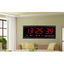 OROLOGIO DA PARETE A LED DIGITALE DATARIO DATA TEMPERATURA NEGOZIO UFFICIO CASA