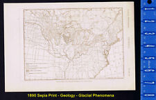 Map of the Terminal Moraines of the Glacial Epoch -1890 Geology