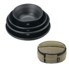 Four Piece Black Tableware Kit with Smooth Edge Design for Your Safety