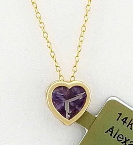 LAB CREATED 0.75 Cts ALEXANDRITE PENDANT 14k GOLD - New With Tag - Picture 1 of 5