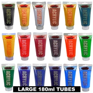 ACRYLIC PAINTS 180ml TUBES LOXLEY ARTISTS CANVAS MURAL DECORATIVE PAINT QUALITY