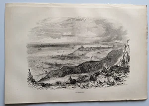Ansicht Folkestone Kent antiker Stich um 1855 - Bild 1 von 2