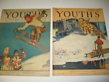 2- 1929 Issues, Youth's Companion-JAN. & FEB., Lindbergh, Plymouth AD, Baby Ruth