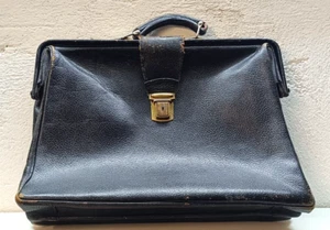 alte Aktentasche Tasche Leder Ledertasche Schultasche Arbeitstasche-25034 - Bild 1 von 12
