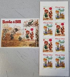 2002 TIMBRE France Bloc Feuillet n° 46 + Bande Carnet BC 3467 Neuf Boule et Bill - Picture 1 of 2