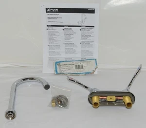 Moen 8938 Commercial MBition Two Handle Bar Faucet Chrome - Picture 1 of 6