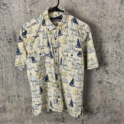 Camisa Hawaiana Reyn Spooner Pequeña Amarilla Abotonada Manga Corta Para Hombre Foto 1 de 4