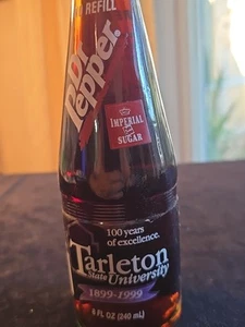 Dr. Pepper 8 oz btl Full Unopened No Refill Tarleton State University 1899-1999 - Picture 1 of 8