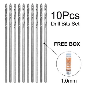 Mini Bohrer Bohrer-Set Schaftfräser Silber Spirale Werkzeug Zylinderschaft 1.0mm - Bild 1 von 12