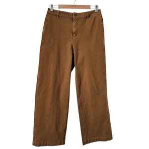 Muji Camel Wide Leg Pants Size XL Comfort Pockets - Picture 1 of 8