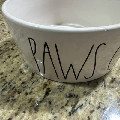 Cuenco para perros RAE DUNN “PAWS OFF” 7” X 3 1/2 perro cachorro gato comida para mascotas cuenco de agua Foto 1 de 4