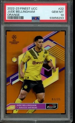 2024 Topps Finest Jude Bellingham Orange /25 #22 PSA 10 - Image 1 of 2