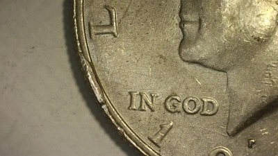 1983-P Kennedy Half Dollar With Nice Obverse Rim Cud CU-50c-1983P-04 - Image 1 of 3