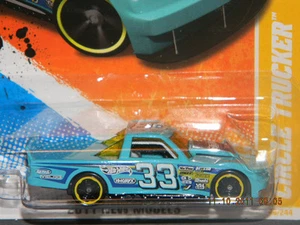 HW HOT WHEELS 2011 NEW MODELS #46 CIRCLE TRUCKER HOTWHEELS TEAL TRACK READY VHTF - Picture 1 of 1
