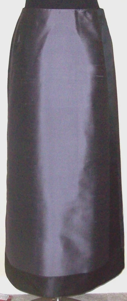 Isda & Co Falda Talla 6 Púrpura Negro Noche Seda Vestido Informal Largo Completo    Foto 1 de 1