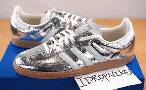 Adidas Samba OG Plateado Metálico Cuero agrietado Para Mujer - JR0035 - Imagen 1 de 10