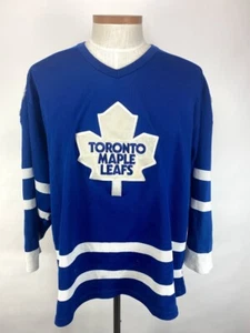 Vintage 90er Toronto Maple Leafs CCM Maska leerer Rücken Hockey Trikot genäht Erwachsene XL - Bild 1 von 8