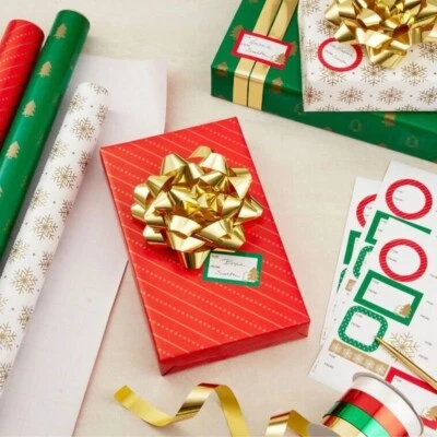 Hallmark Christmas Gift Wrap Kit With Wrapping Paper, Bows, Ribbons and Tags - Image 1 of 4