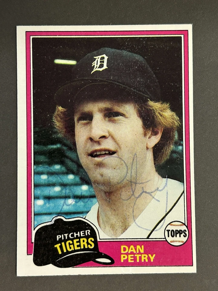 Dan Petry Autograph Signed 1981 Topps Detroit Tigers - Image 1 of 1