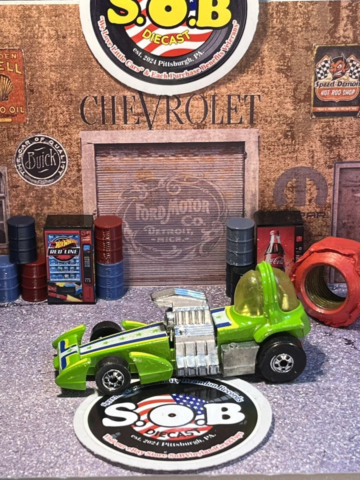 Hot Wheels Blackwalls 1978 Bubble Gunner 1:64 verde fundido a presión usado casi nuevo estado HK Foto 1 de 4