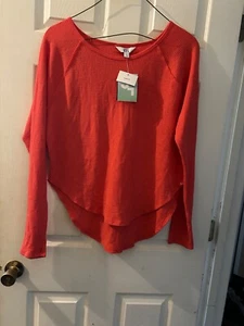 JoyLab Women's Size Large Waffle Long Sleeve Loose Fit Coral Size L NWT New - Picture 1 of 3