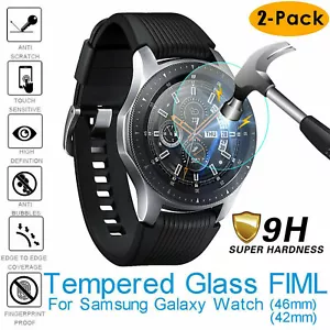 2x Tempered Glass Screen Protector for Samsung Galaxy Watch4 Classic 40/44/45/46 - Picture 1 of 7